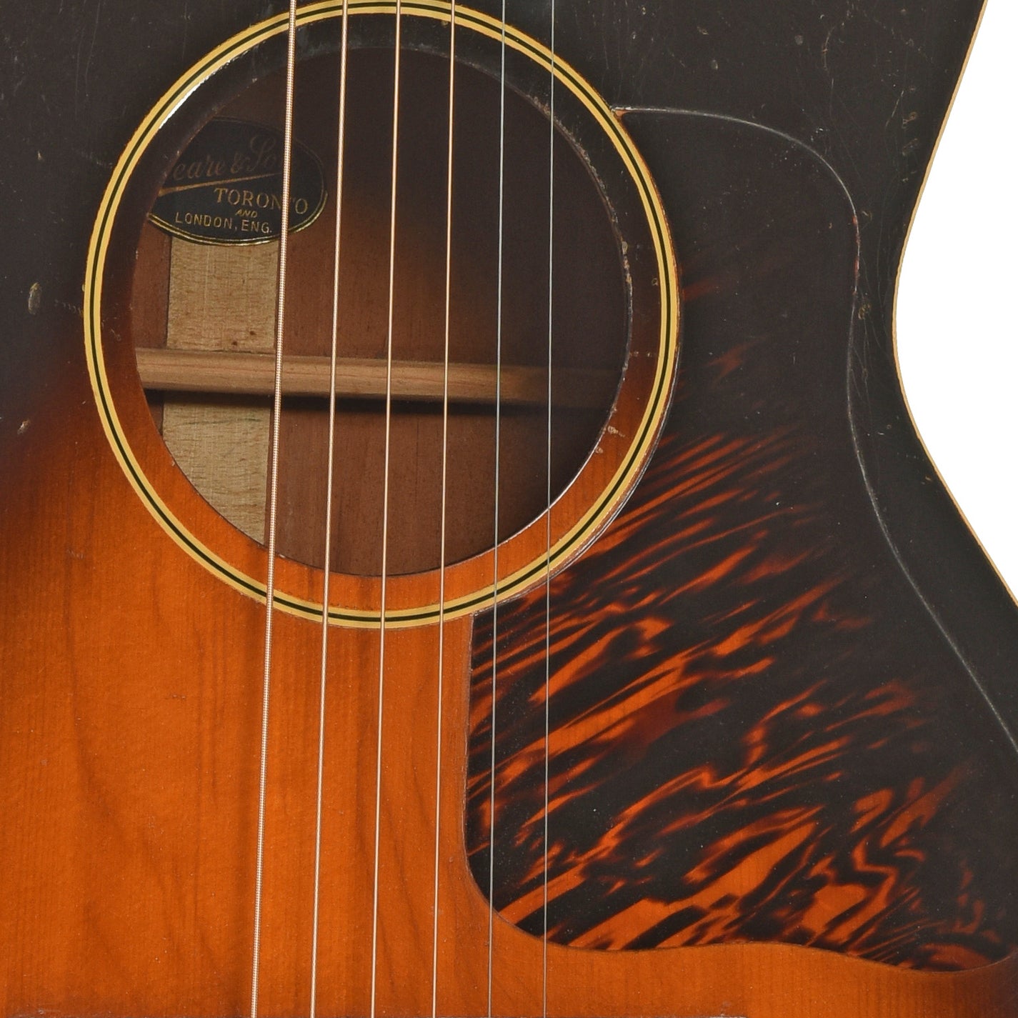 Soundhole of Gibson HG-00 Conversion Guitar 