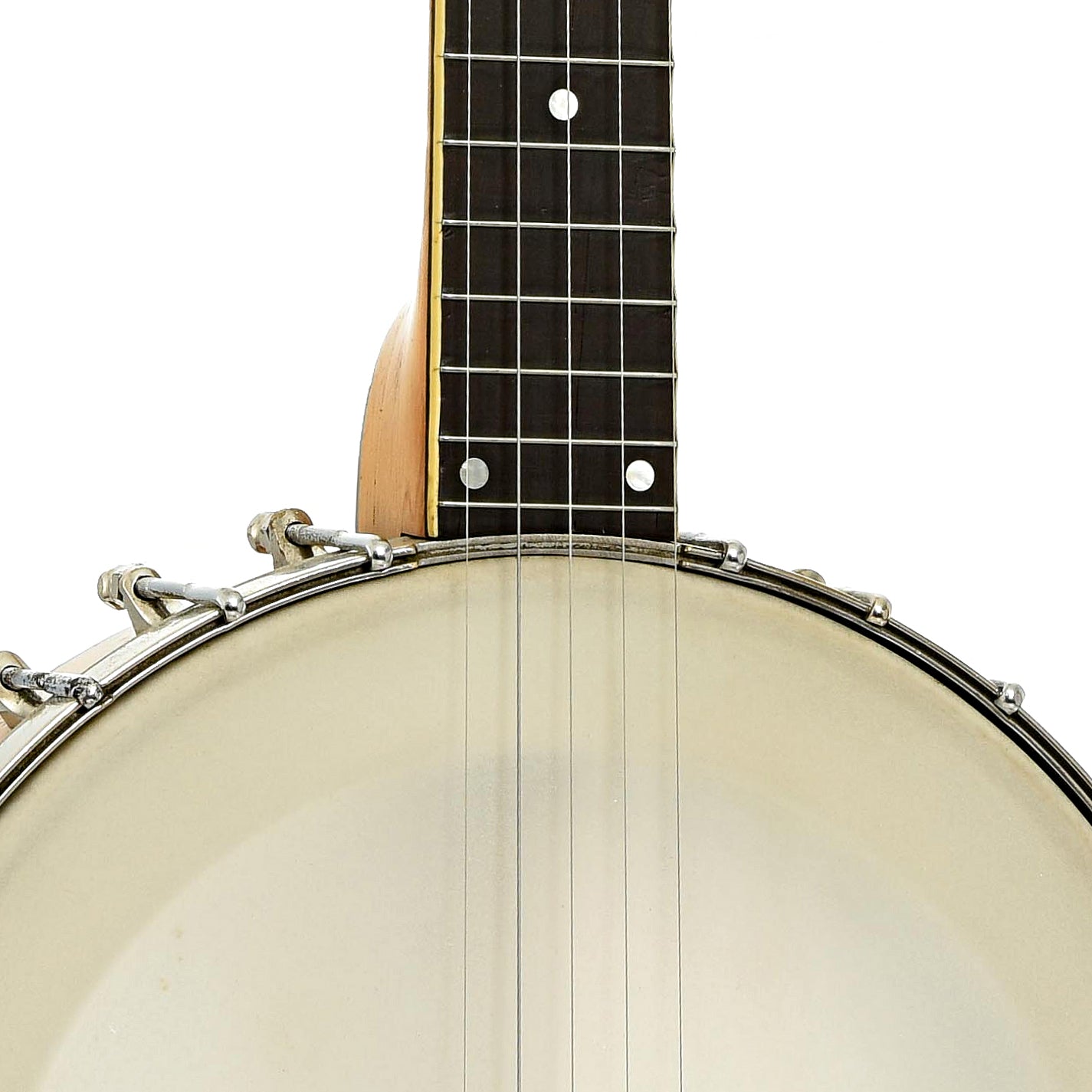 Front neck joint of Bacon Professional FF Open Back Banjo