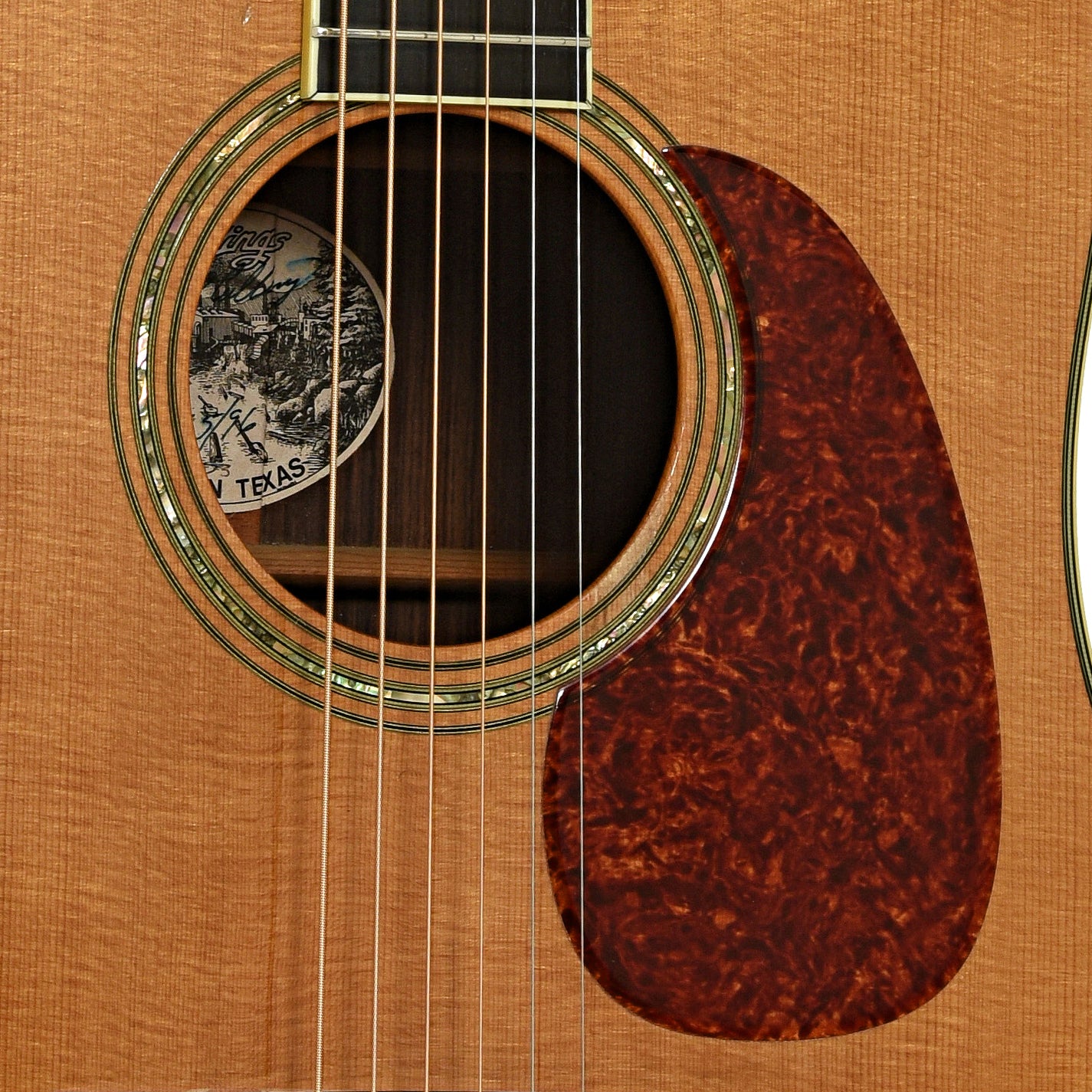 Soundhole of Collings D-3 Acoustic Guitar 