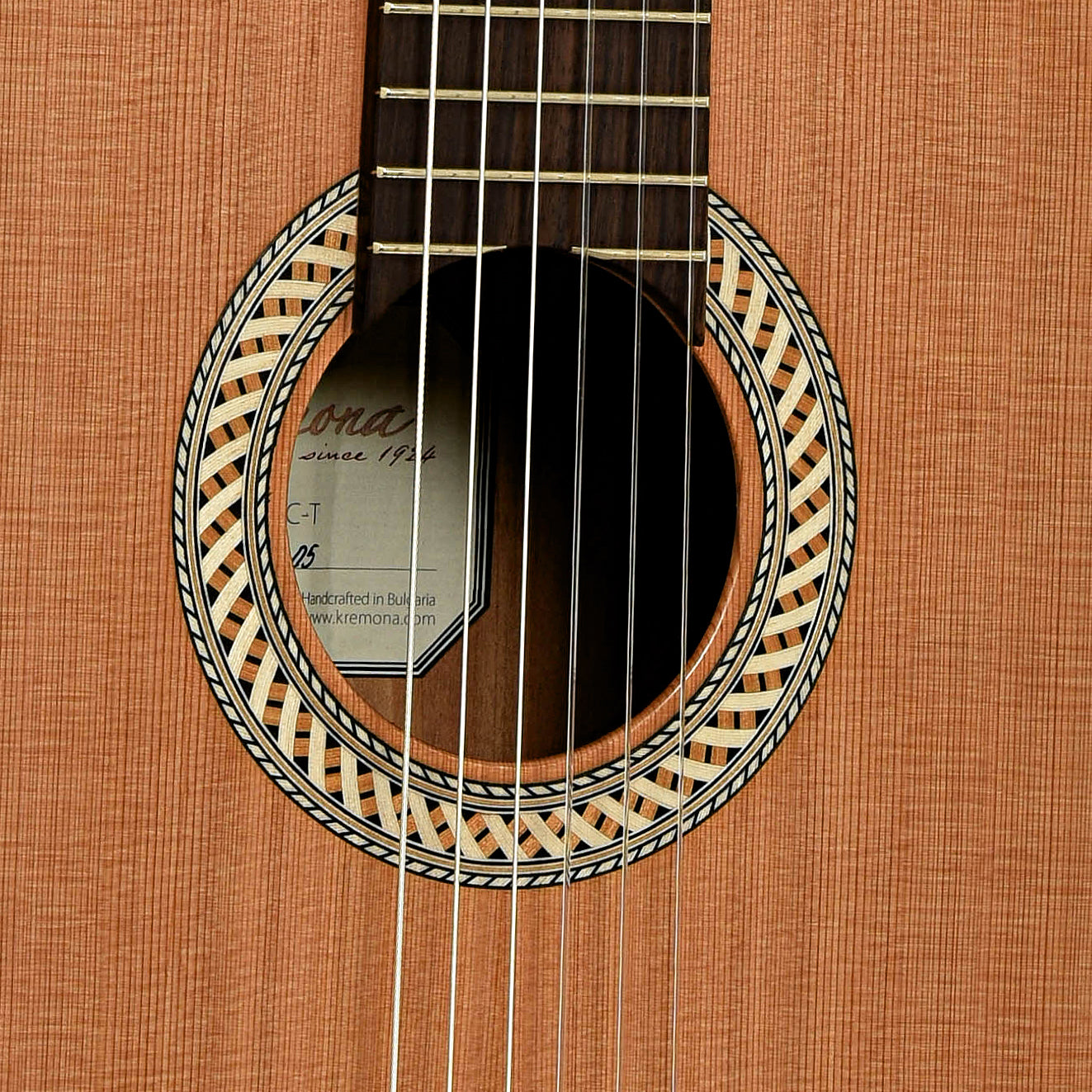 Soundhole of Kremona Artist Series Sofia Classical Guitar