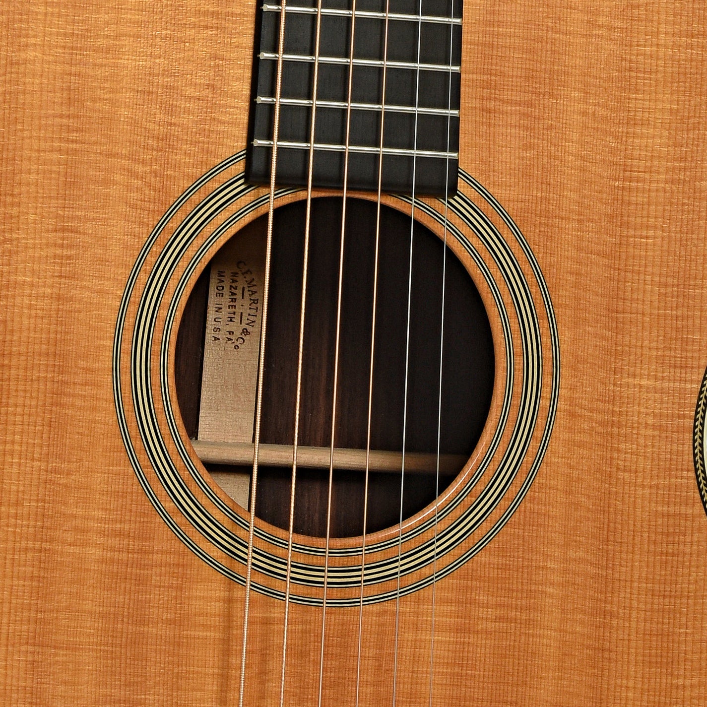 Soundhole of Martin 000-28VS Acoustic Guitar 