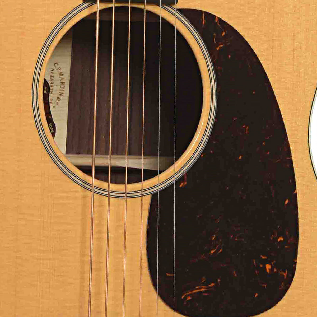 Soundhole of Martin GPC-16E Acoustic Guitar & Gigbag