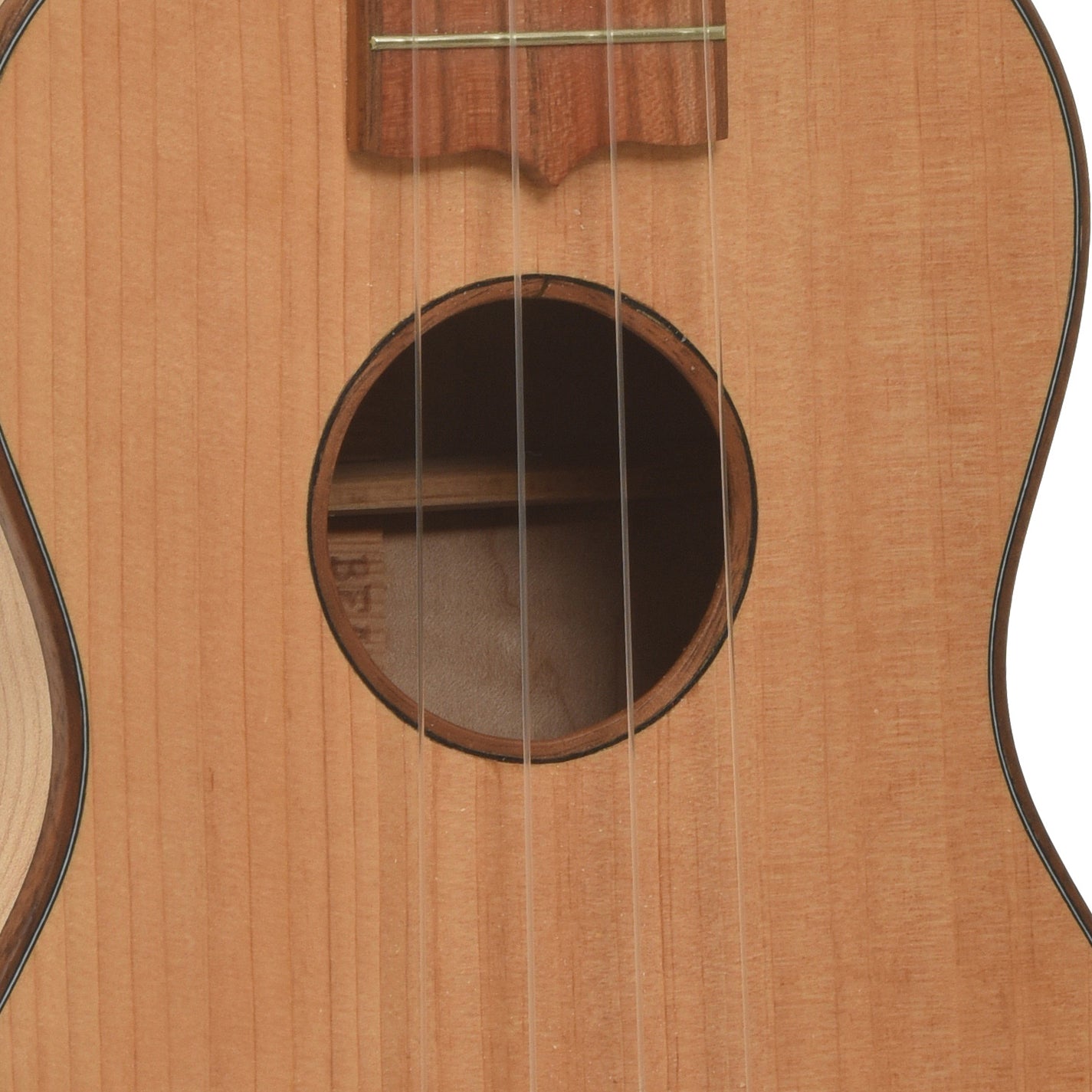Soundhole of Bean Sprout Alto Ukulele