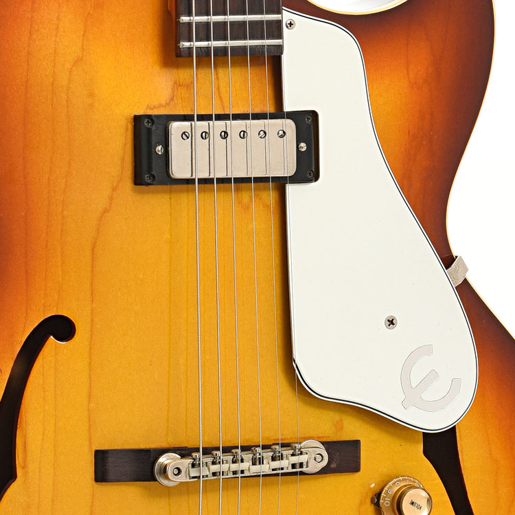 Pickup, bridge and pickguard of Epiphone Sorrento E452TE Hollowbody Electric Guitar (1965)