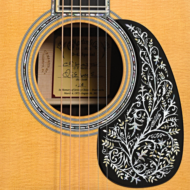 Sound hole and pickguard of Martin D-42 Special 