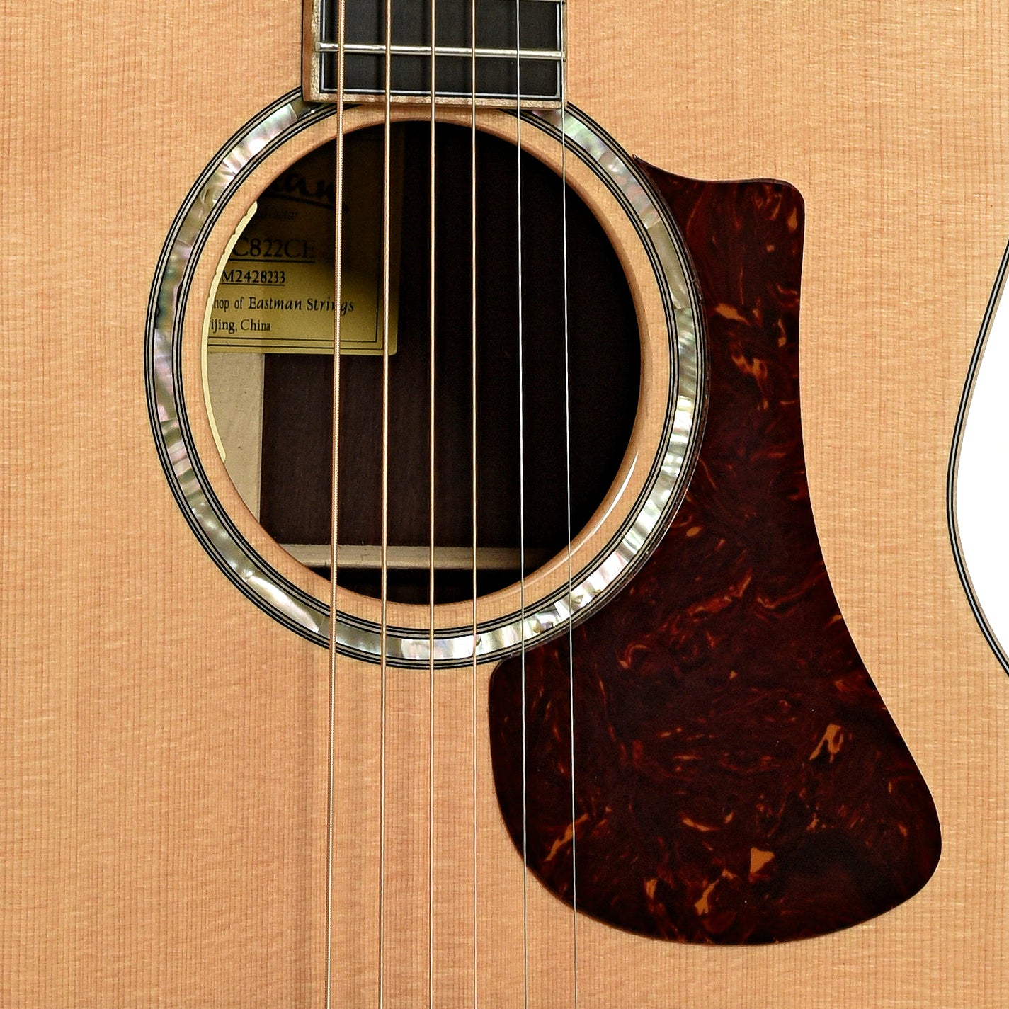 Soundhole of Eastman AC822CE Acoustic Guitar 