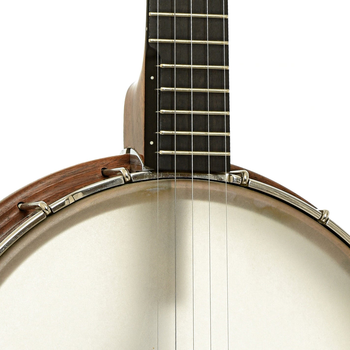 Front neck joint of Nechville Atlas 12" Walnut Open Back Banjo
