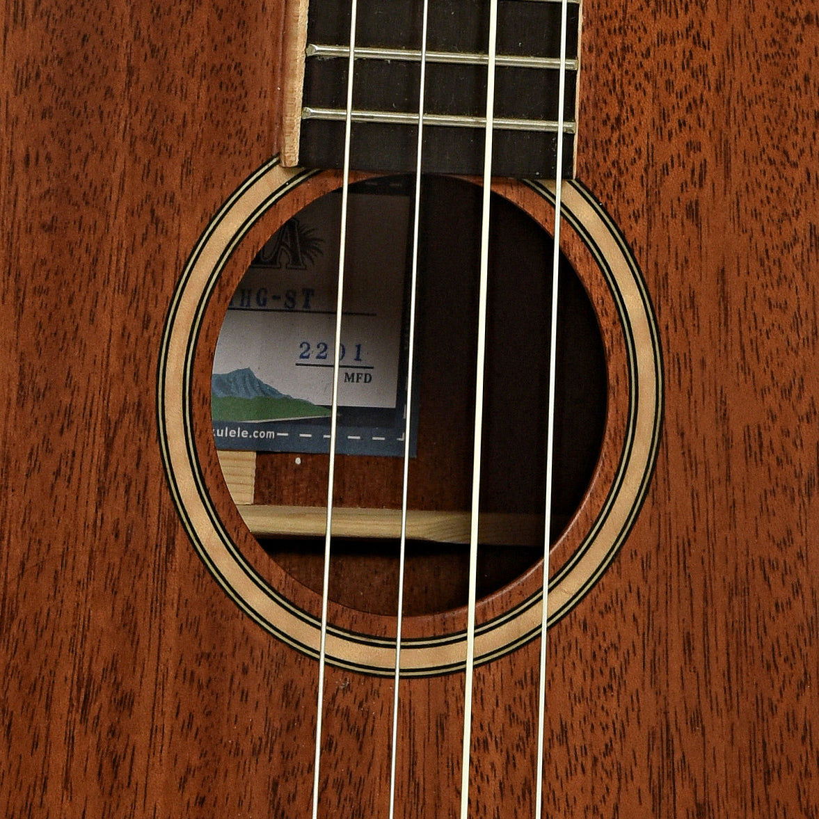 Soundholes of Kala KA-AMHG-ST Tenor XL Ukulele 