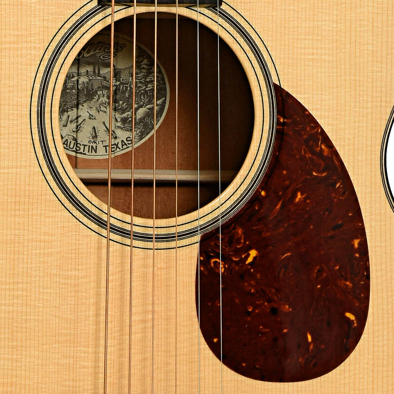 Soundhole of Collings OM1T Traditional Acoustic Guitar