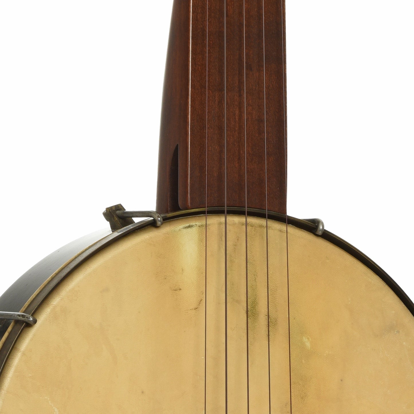 Front neck joint of John Bowlin 1865 Fretless Mintrel Banjo