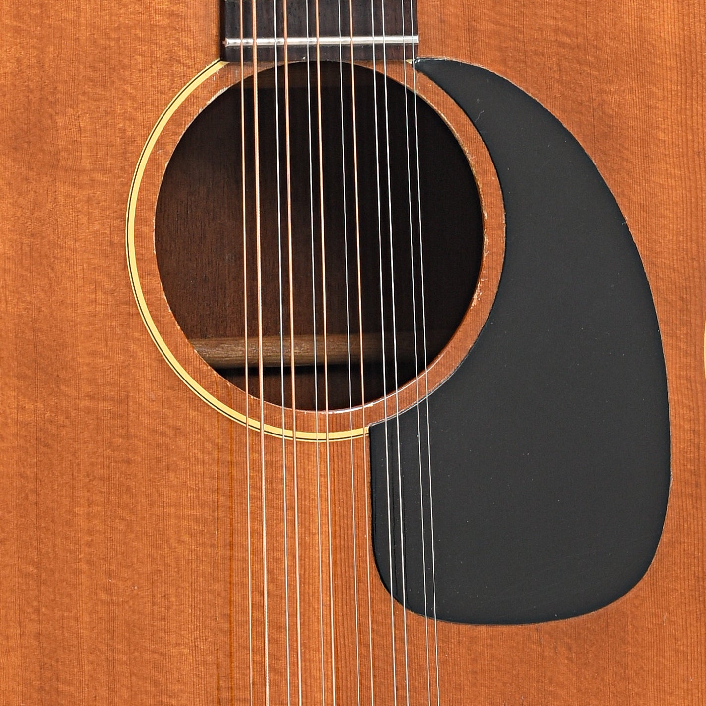Sound hole of Gibson B25-12N 12-String guitar (c.1970)