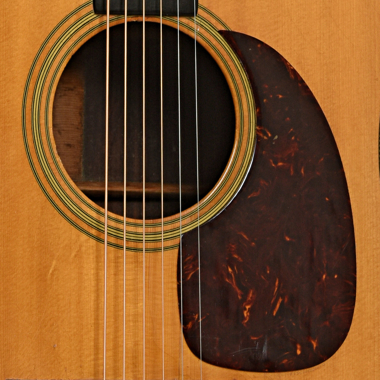 Soundhole of Martin D-28 Acoustic