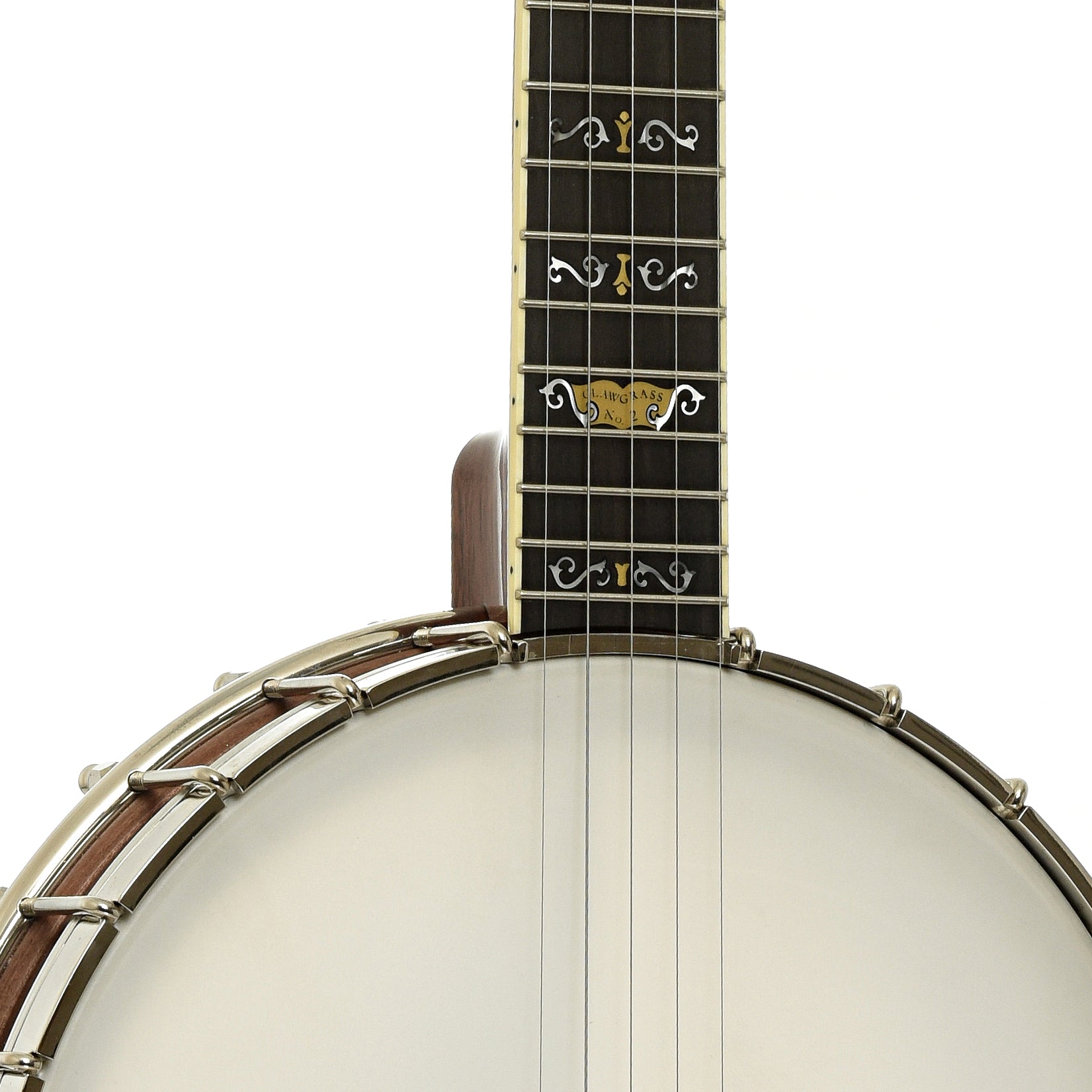Front neck joint of Deering Clawgrass II Openback Banjo