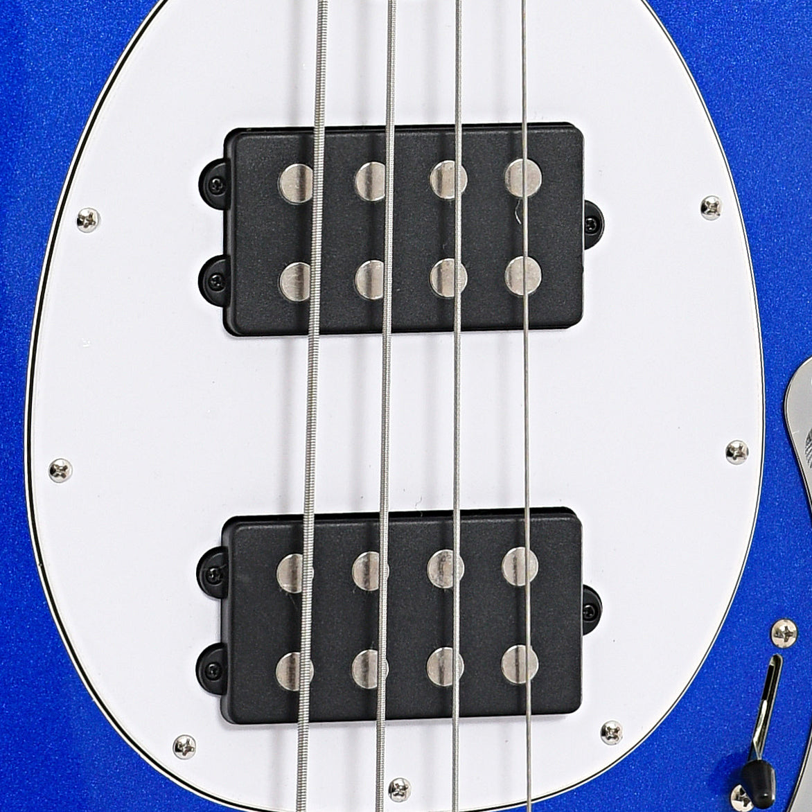 Pickups of Sterling by Music Man RAY4HH 4-String Bass, Cobra Blue