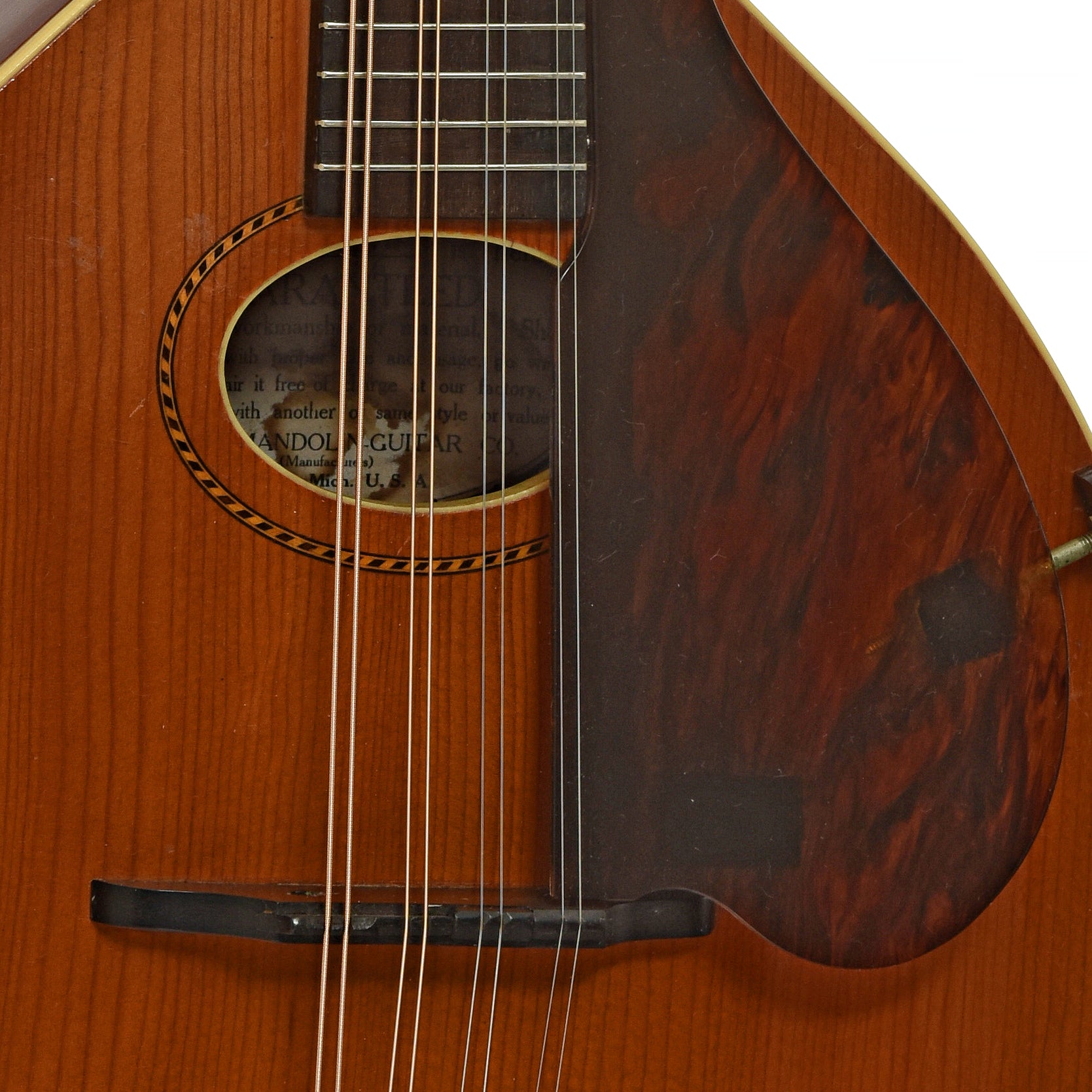 Soundhole of Gibson A Mandolin 