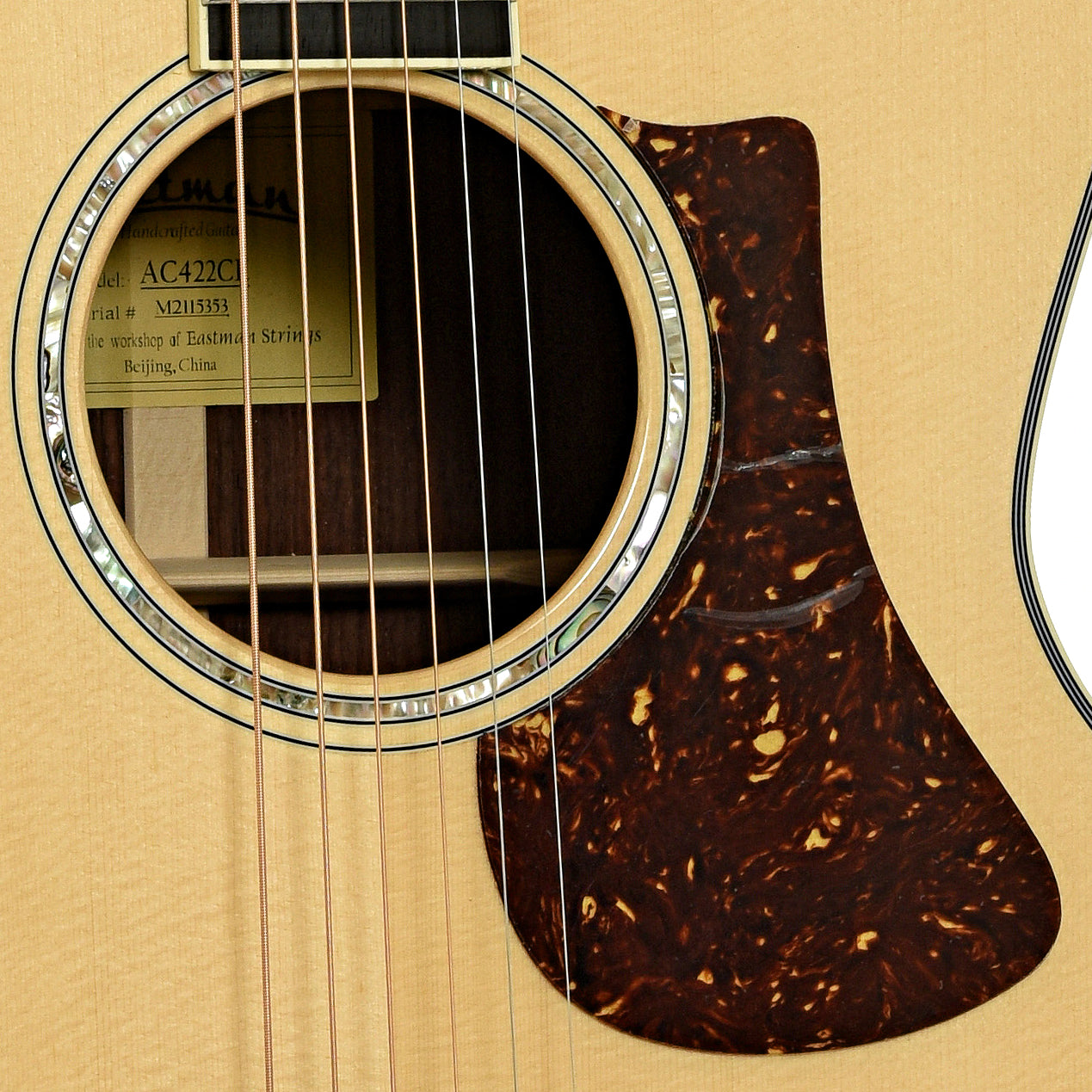 Soundhole of Eastman AC422CE Acoustic-Electric Guitar 