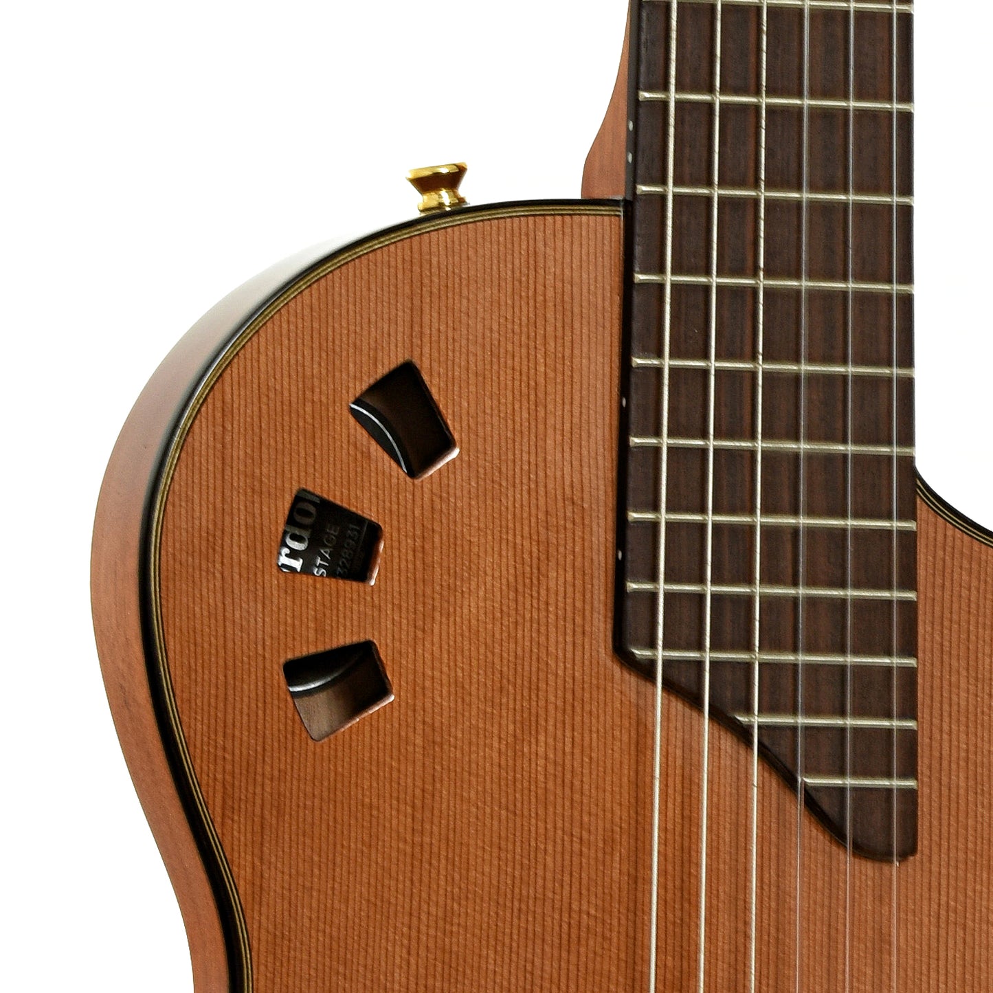 Sound holes of Cordoba Stage Traditional CD Classical Guitar