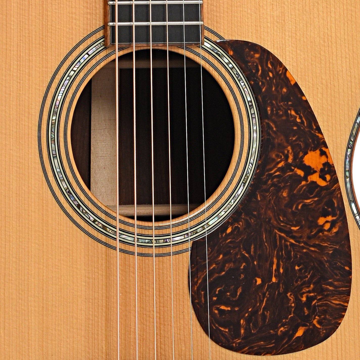 Sound hole and pickguard of Martin CS-00041-15 Acoustic Guitar (2015)
