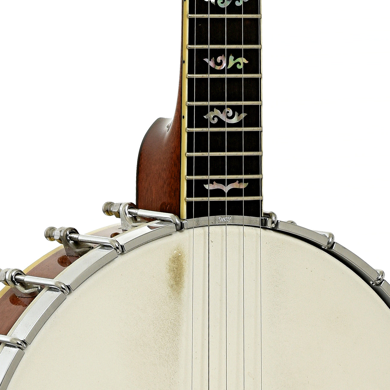 Front neck joint of Ome Custom Silver Columbine Extra Long Neck 