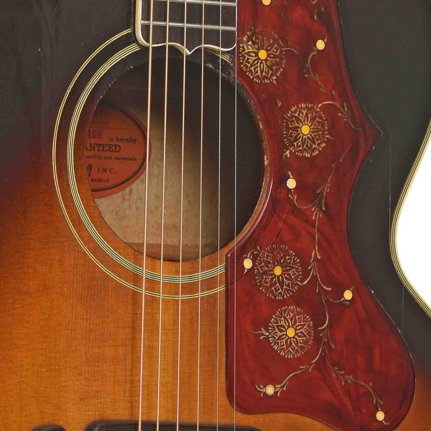 Soundhole of Gibson J-200 Jumbo Acoustic Guitar 