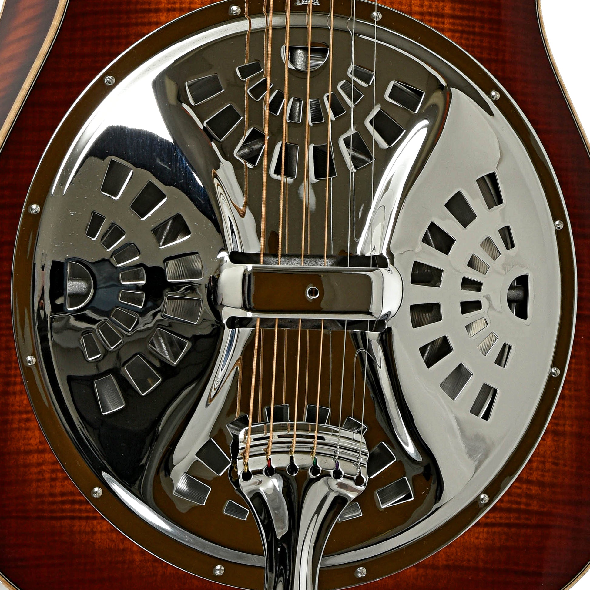 Coverplate of Beard Legacy E-Model Squareneck Resonator Guitar Amber Sunburst