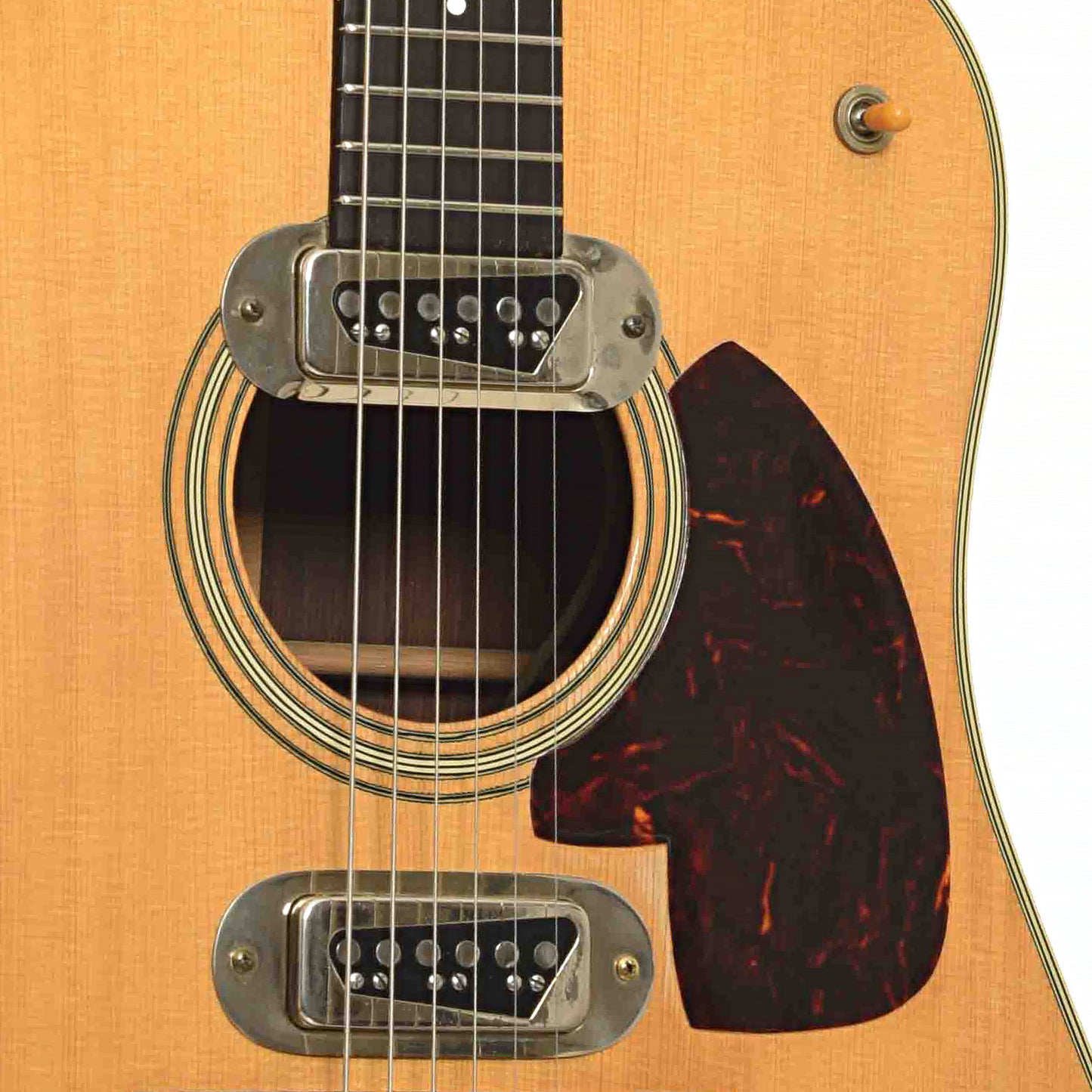 Soundhole & Pickups of Martin D-28E