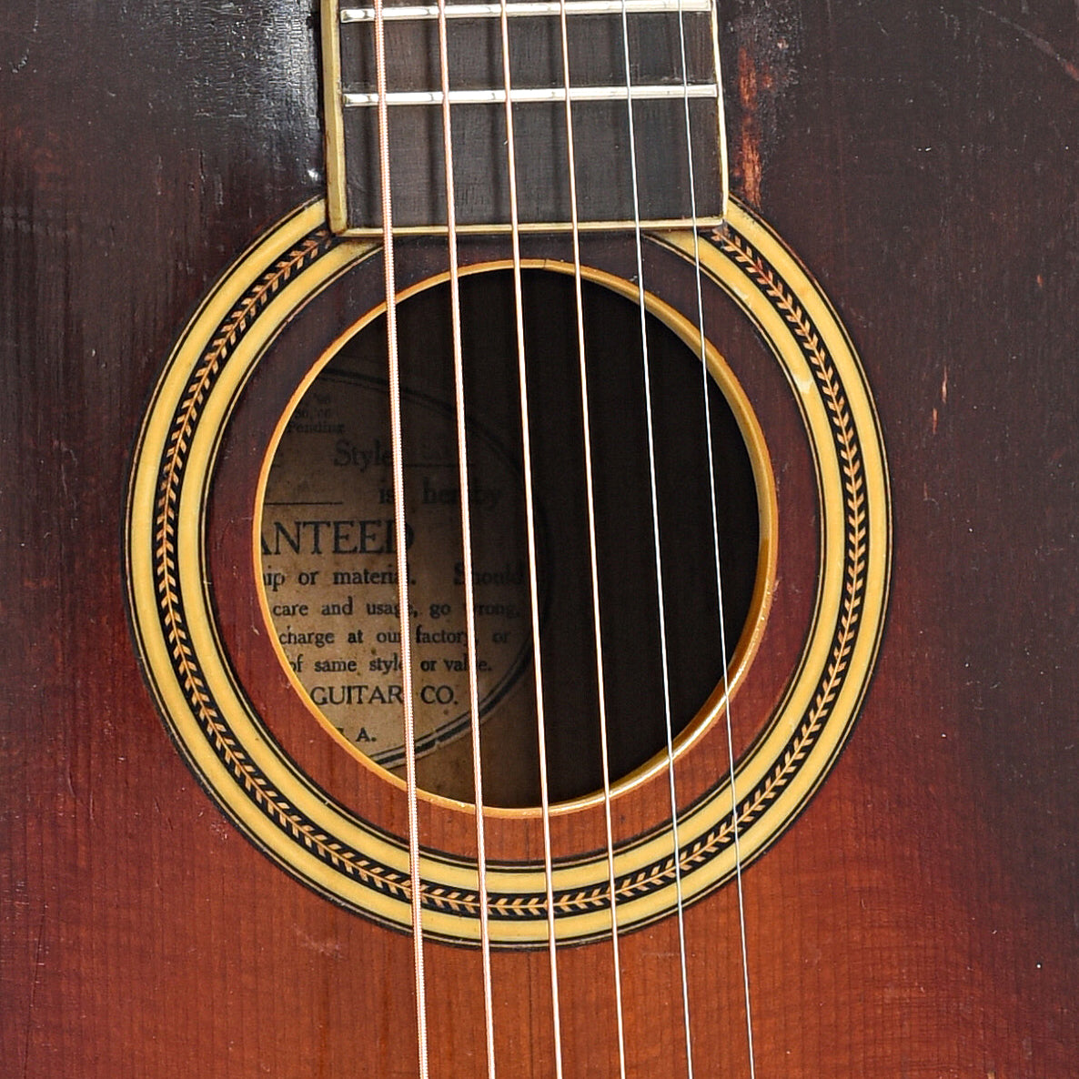 Sound hole of Gibson L-3