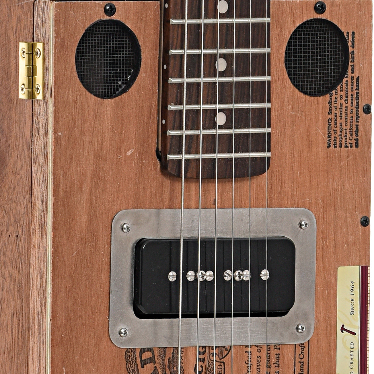 Pickup of Get Down Guitars 6-String Padron Cigar Box Guitar