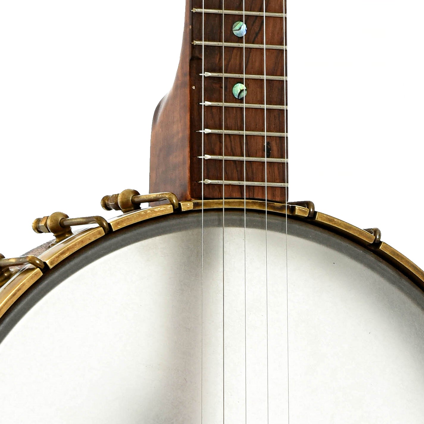 Front neck joint of Starr Limited Edition Banjos 12" Curly Maple Open-back Banjo