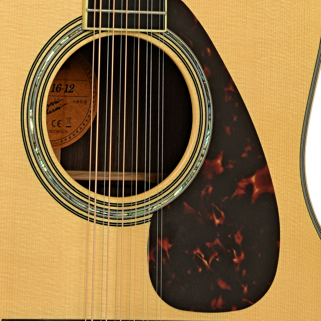 Soundhole of Yamaha LL16-12 ARE Original 12-String