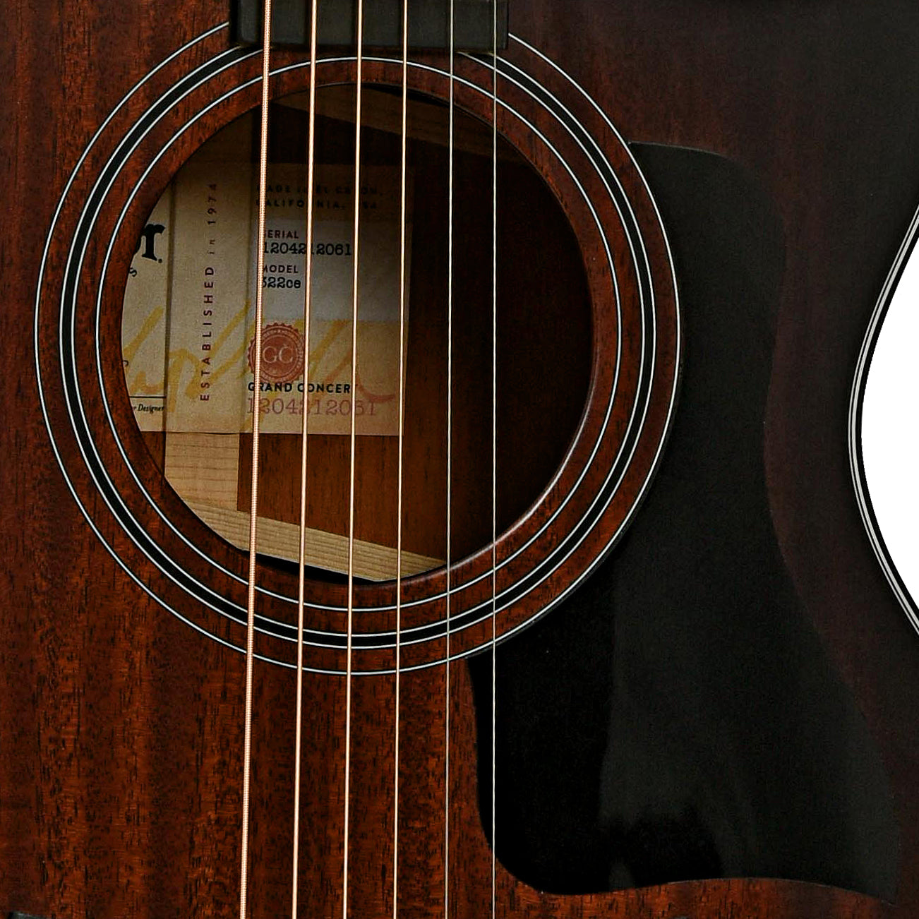 Soundhole of Taylor 322CE