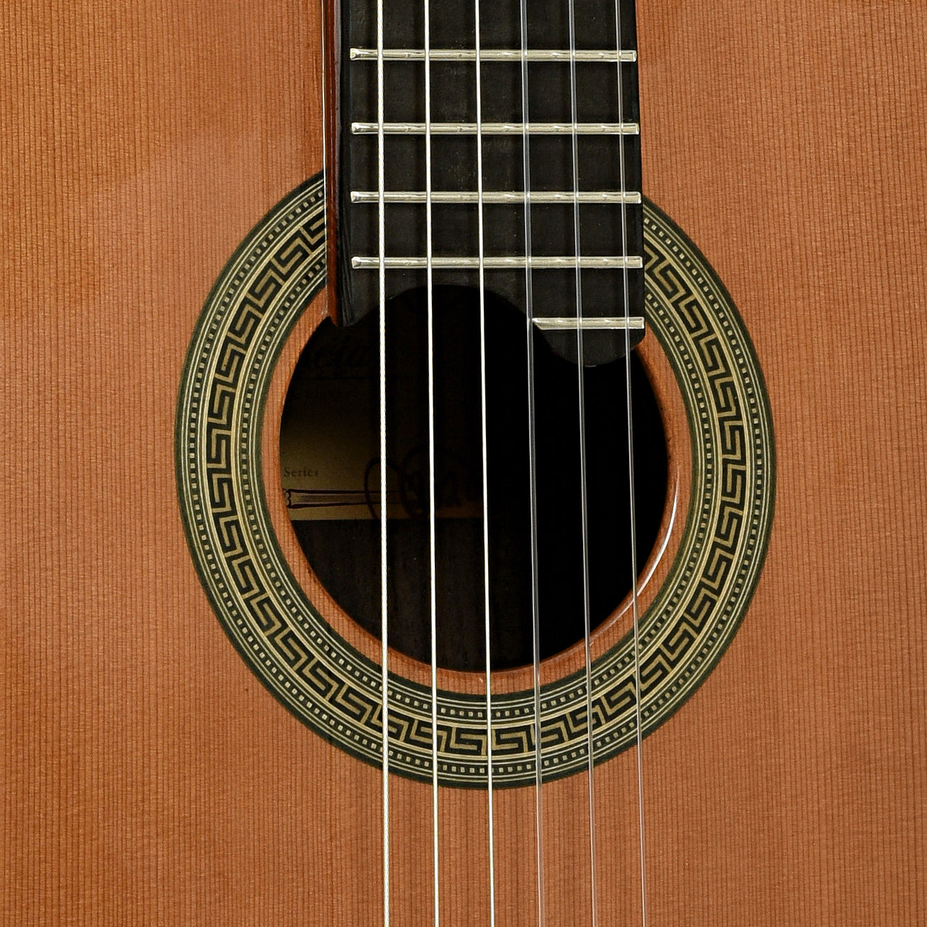 Soundhole of De Cascia Sylvia Model Classical Guitar