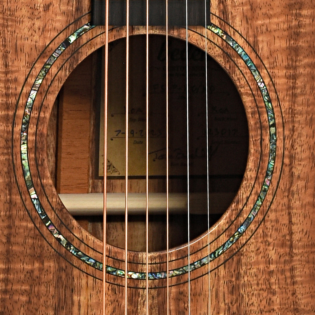 Sound hole of Bedell Limited Edition Fireside Parlor Koa