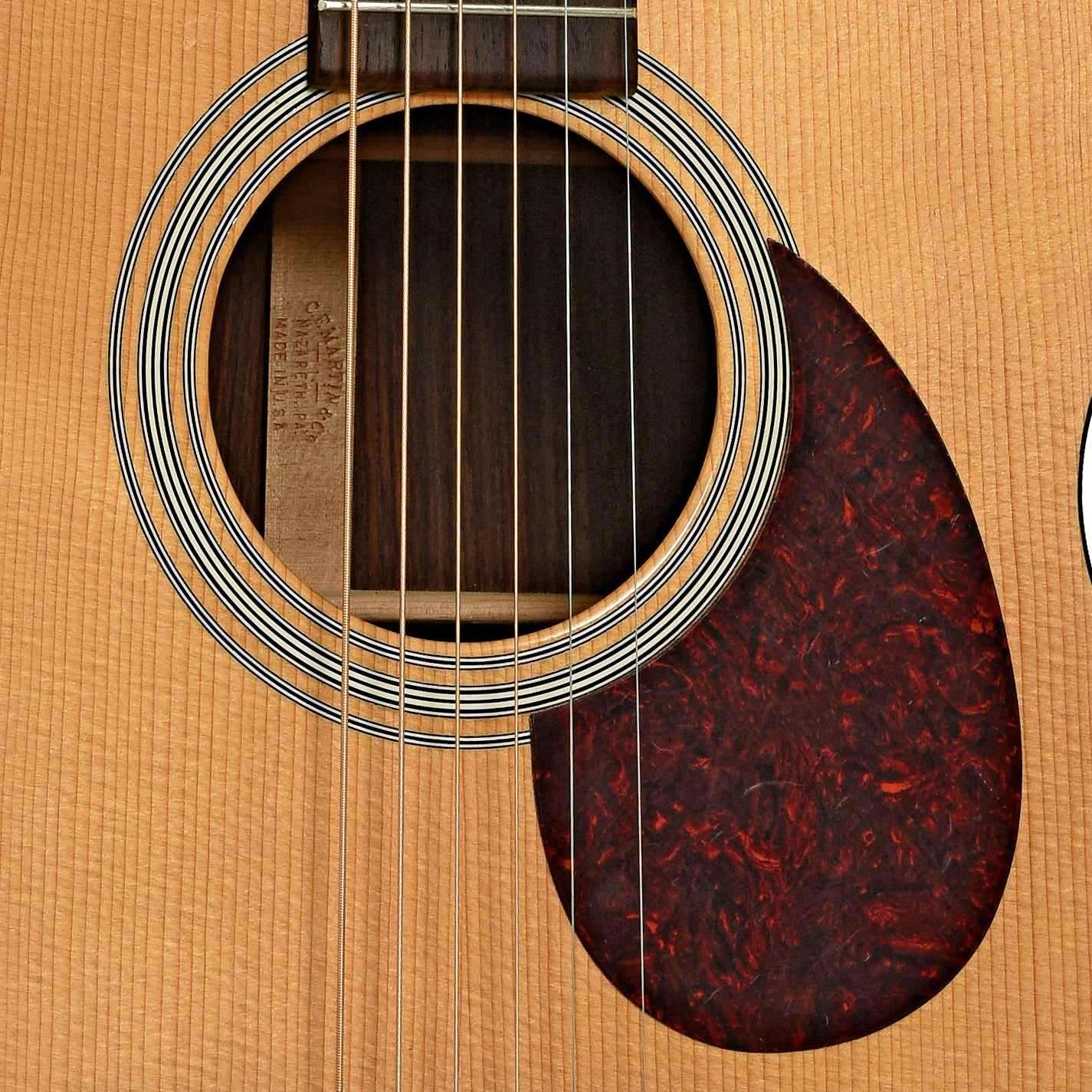 Soundhole of Martin OM-21 Acoustic Guitar 