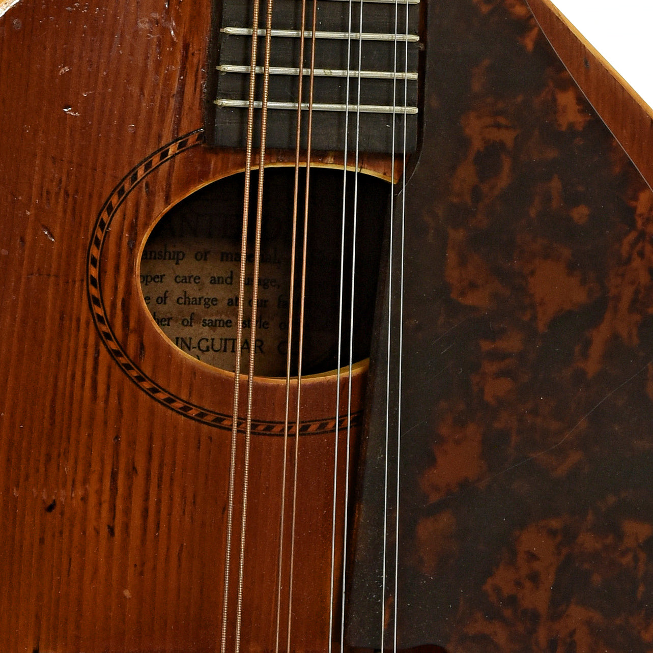 Soundhole of Gibson A Mandolin