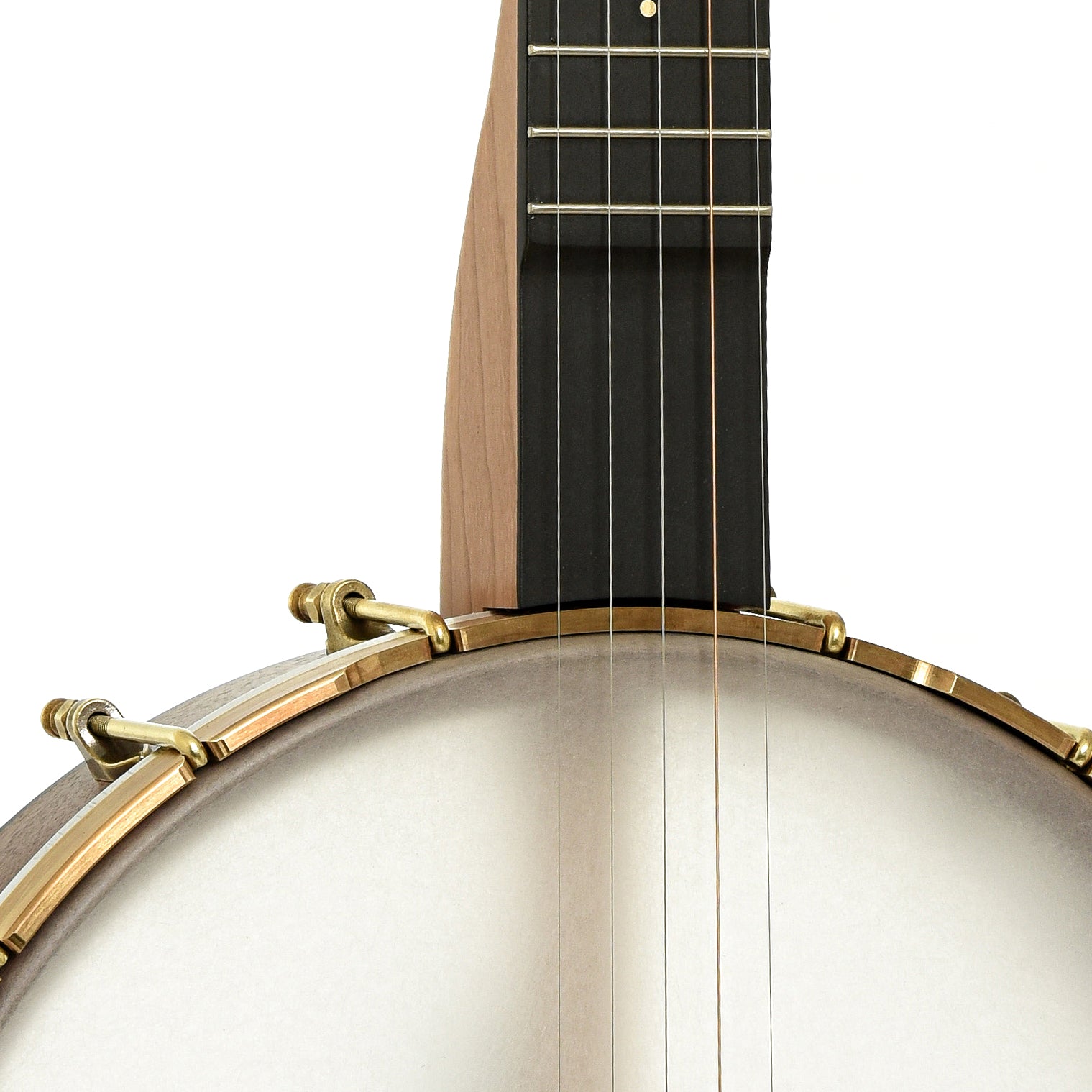 Neck joint of Pisgah Roscoe 12" Lefthanded Openback Banjo