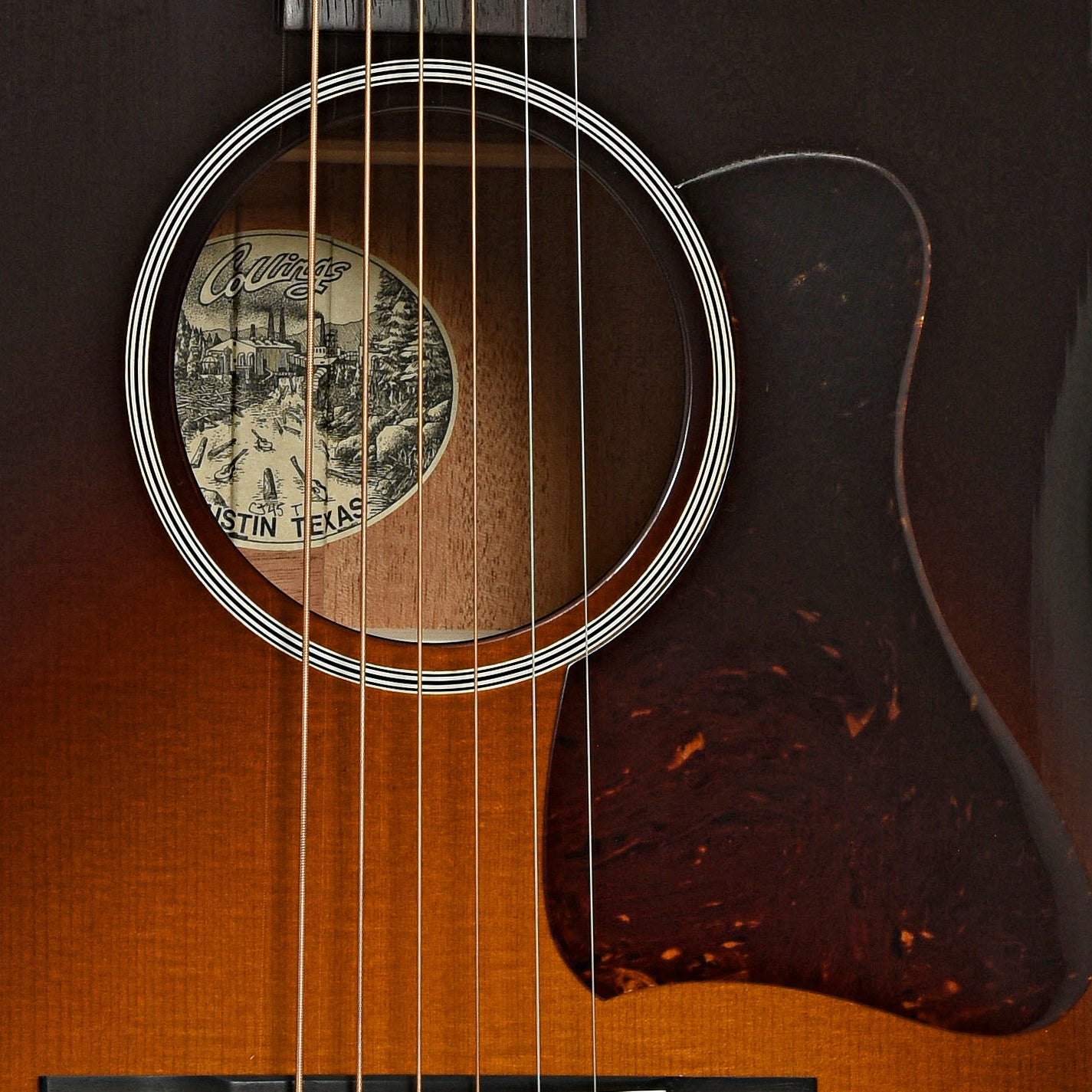 Soundhole of Collings CJ-45 T Traditional Series Acoustic Guitar