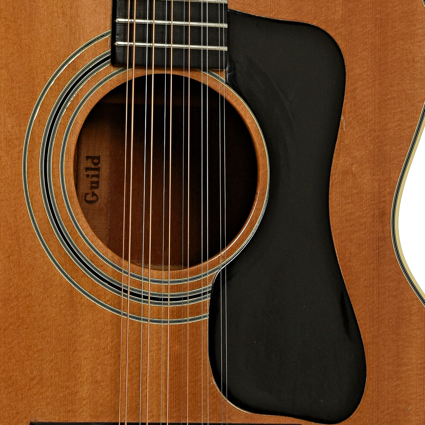 Soundhole of Guild F-212XL Twelve String Guitar