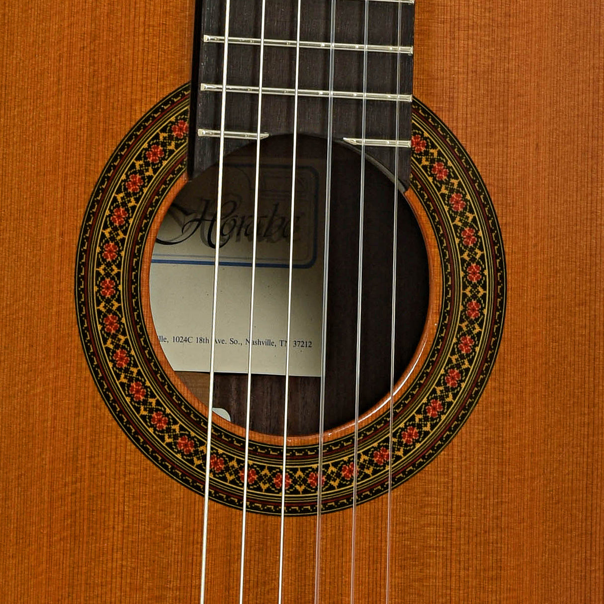 Soundhole of Horabe Model 40 Classical Guitar