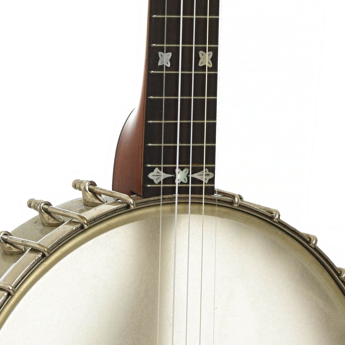 Front Neck joint of A.C. Fairbanks Special Electric Openback Banjo