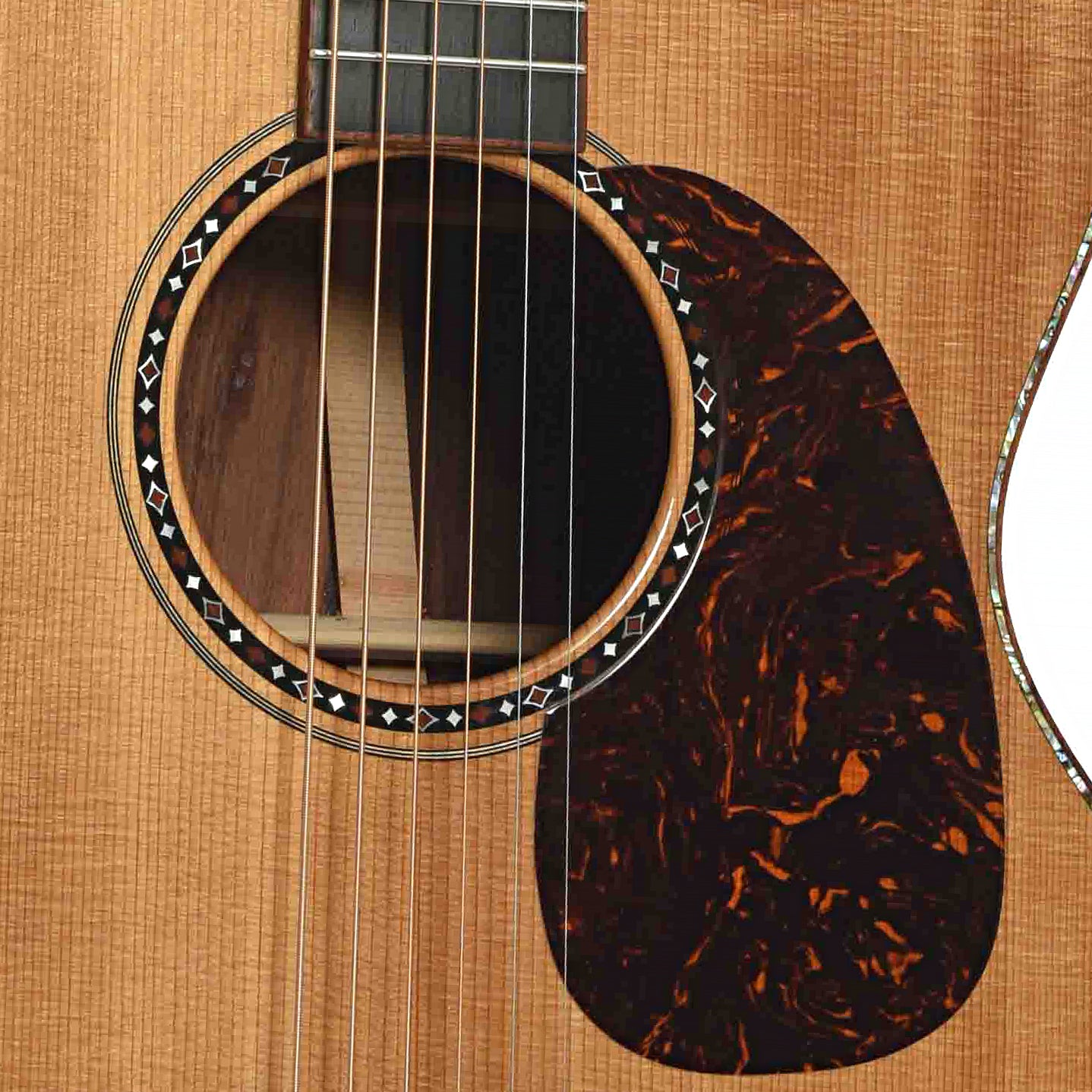 Soundhole of Martin Custom Shop CS-GP-14 Guatemalan Rosewood