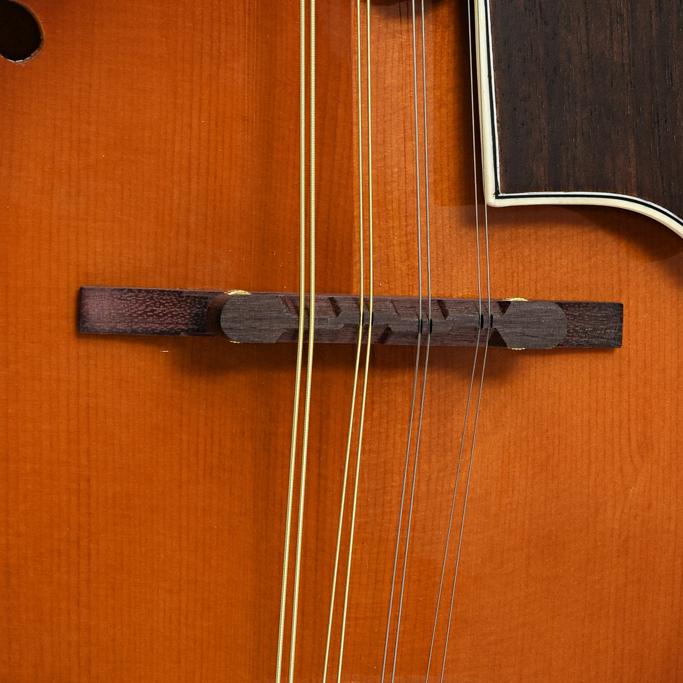 Bridge of Ibanez M700S F-Style Mandolin, Antique Violin Sunburst