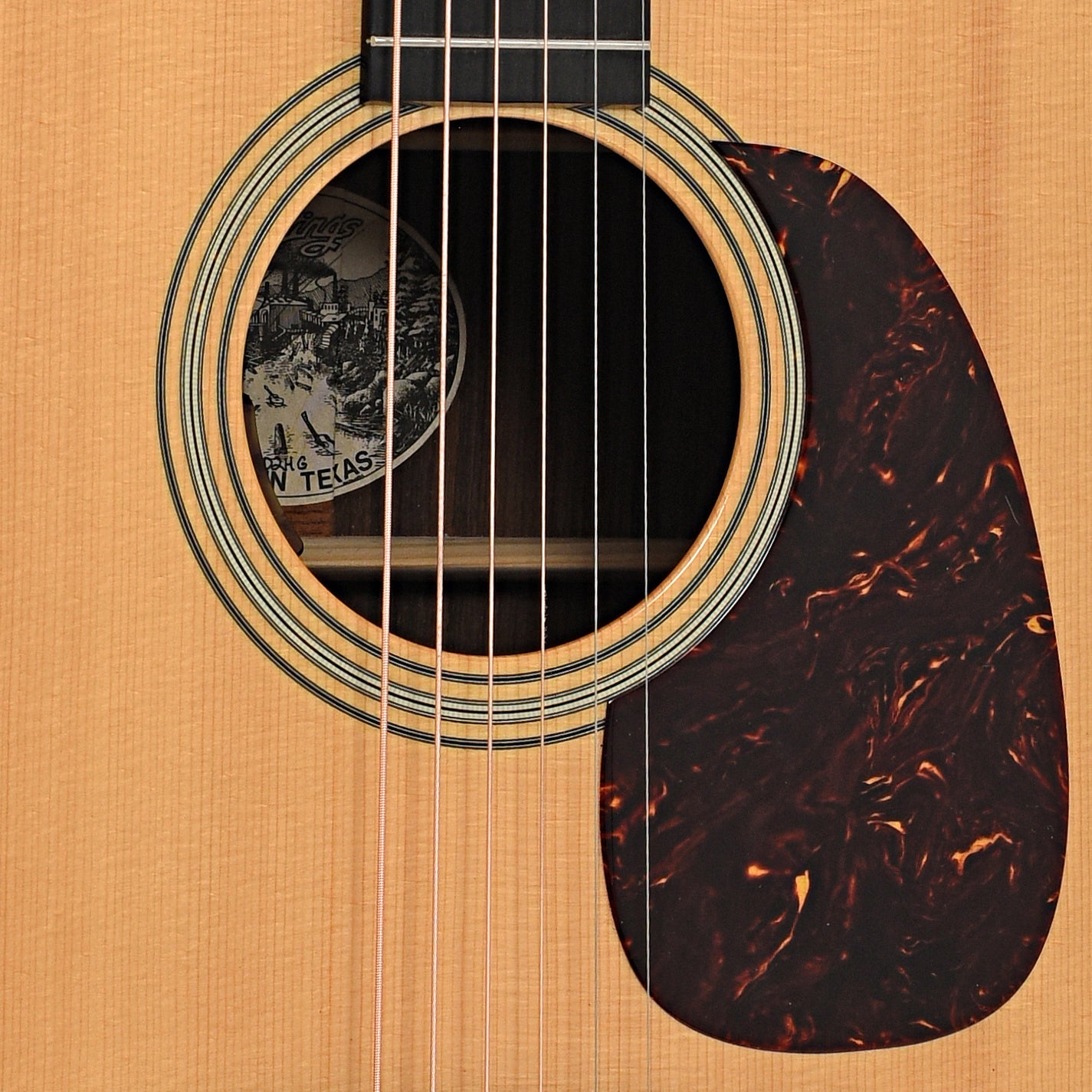Sound hole of Collings D2HG Acoustic
