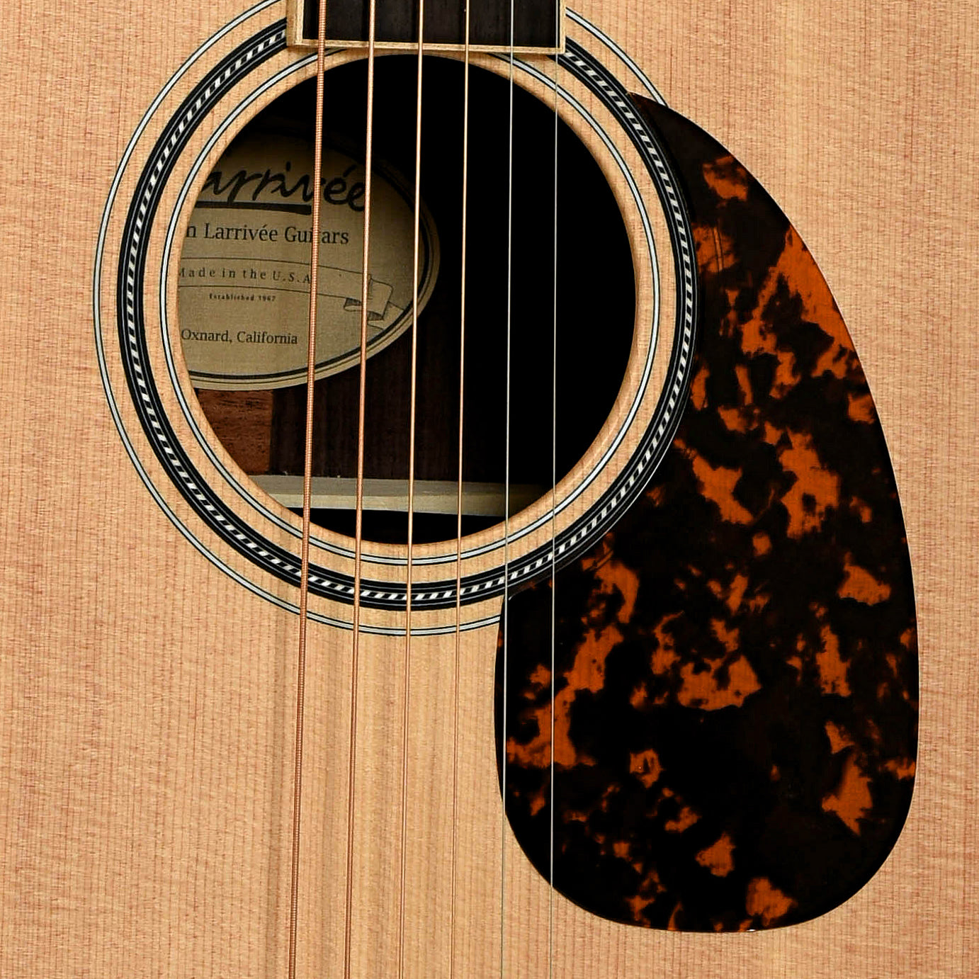 Soundhole of Larrivee SD-40R Legacy Series Slope Shoulder Dreadnought Acoustic Guitar