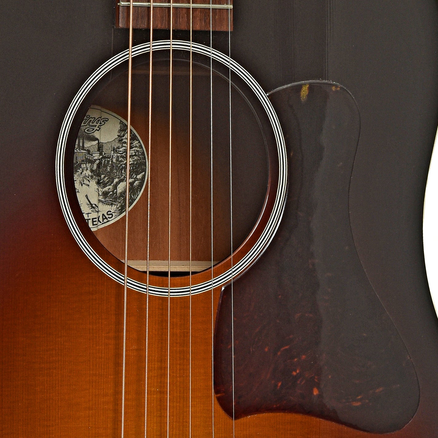 Soundhole of Collings CJ45T Acoustic Guitar