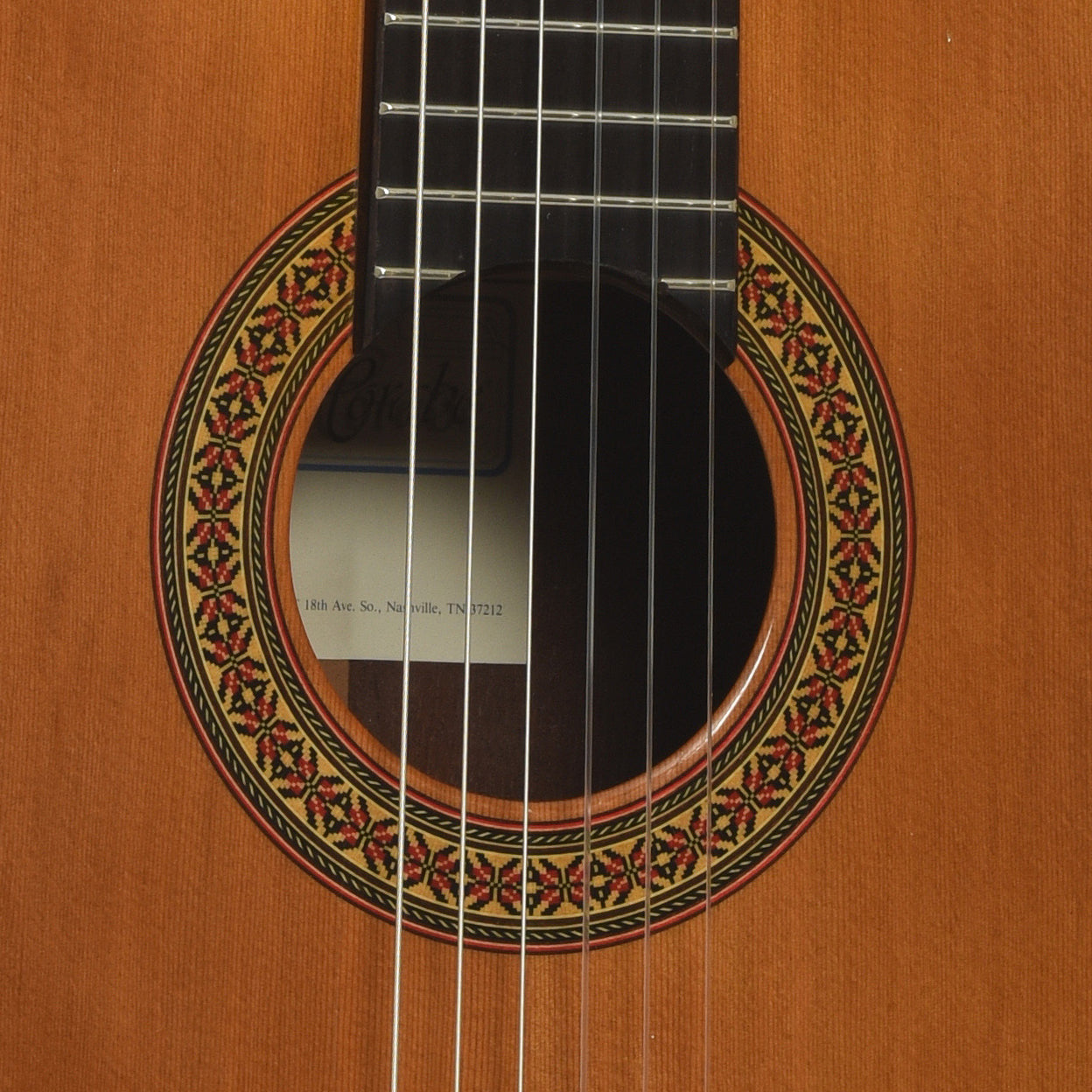 Soundhole of Horabe Model 25 Classical Guitar