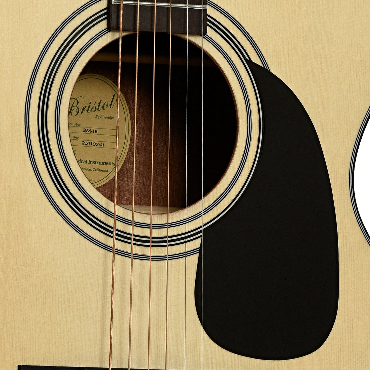 Soundhole of Bristol BM-16 000 Guitar