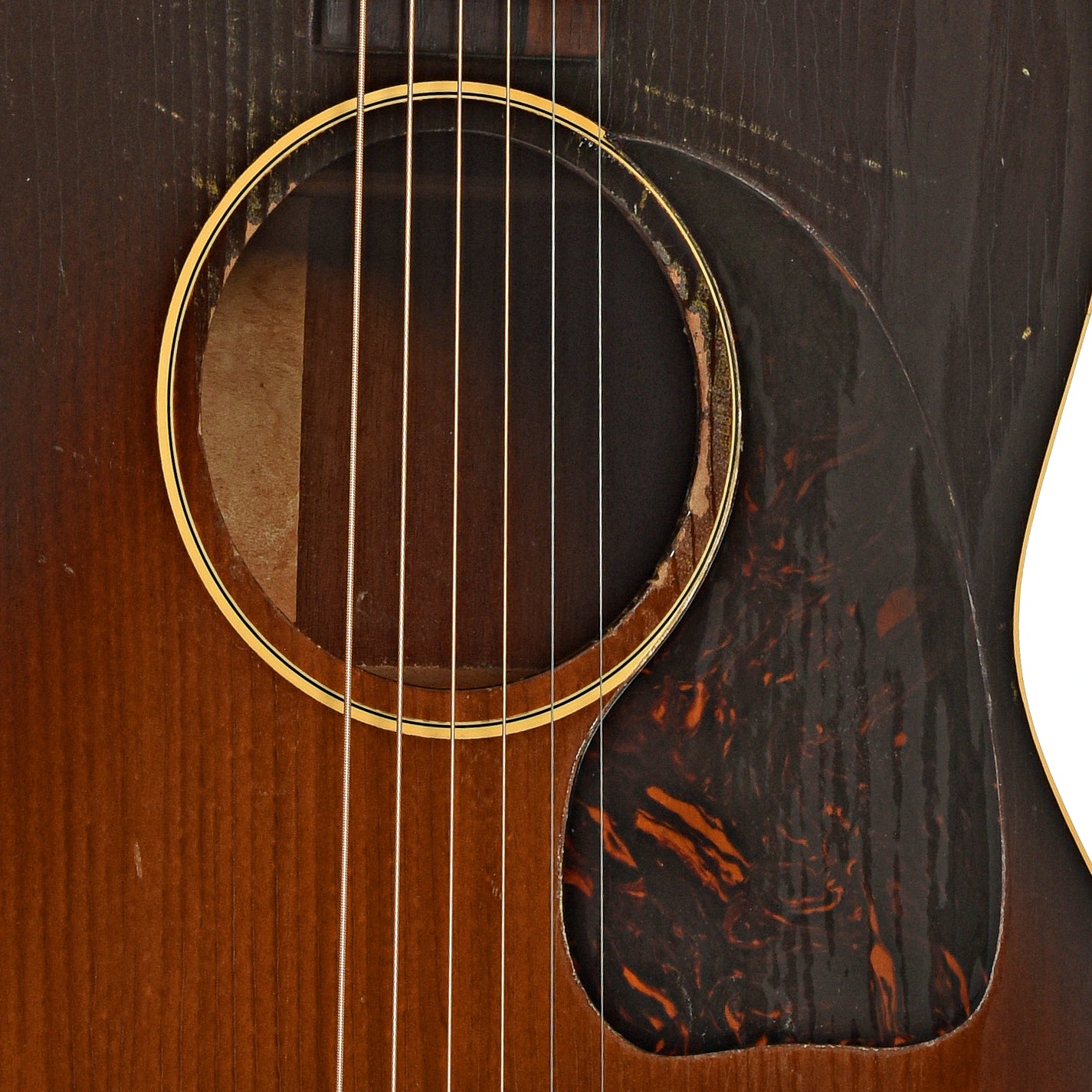 Soundhole of Gibson LG-2 Acoustic Guitar