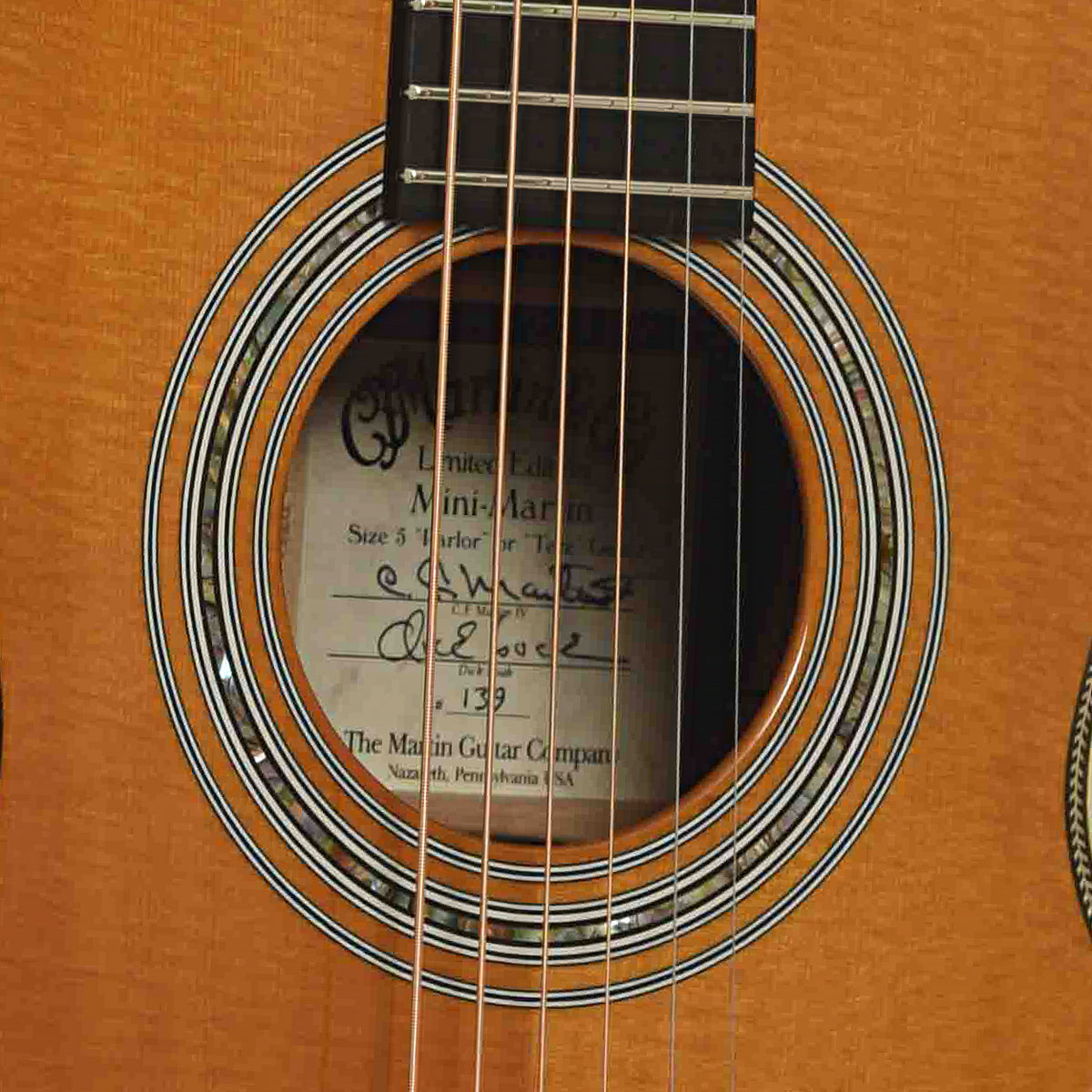 Soundhole of Martin 5-28