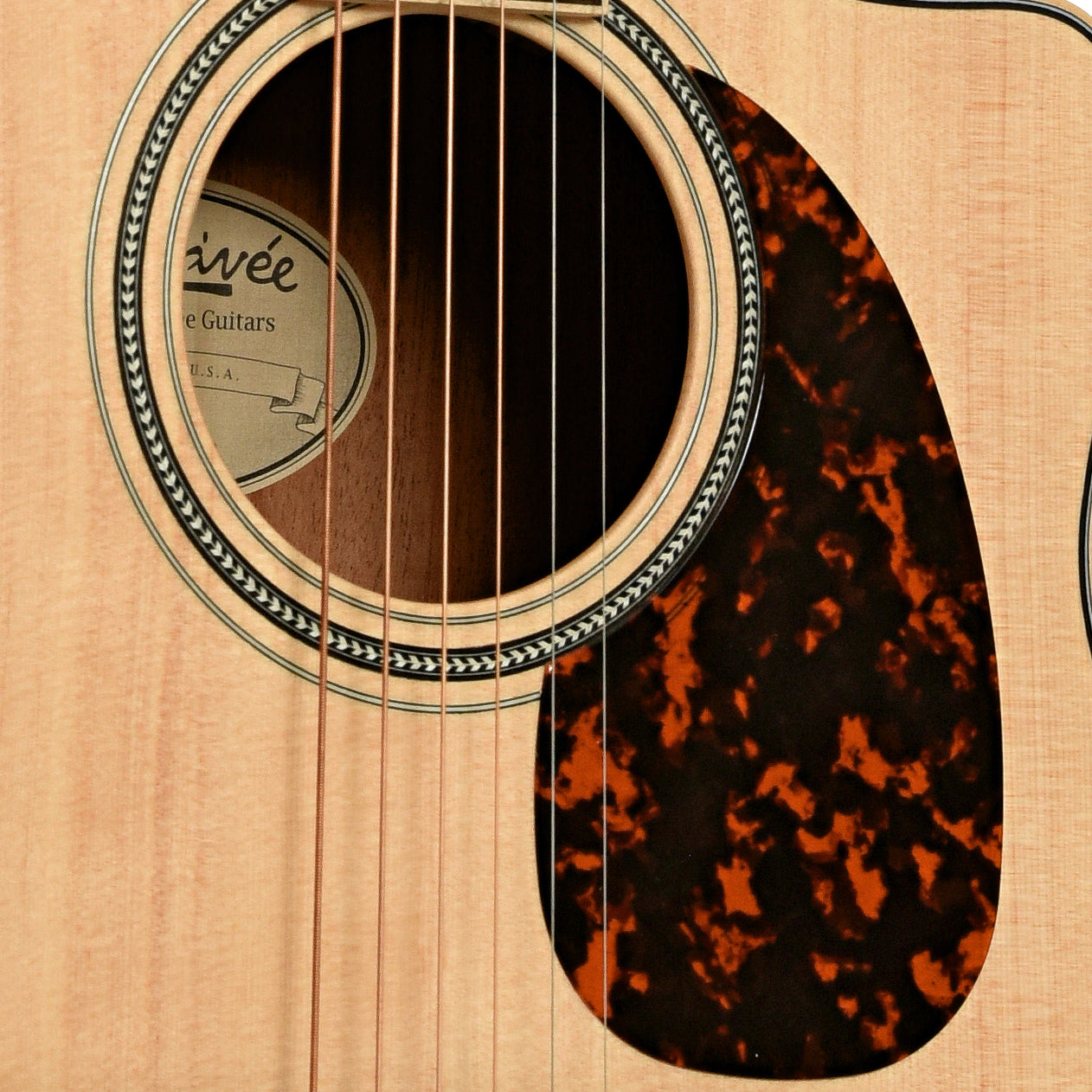 Soundhole of Larrivee LV-03 Recording Series L Body Acoustic Guitar